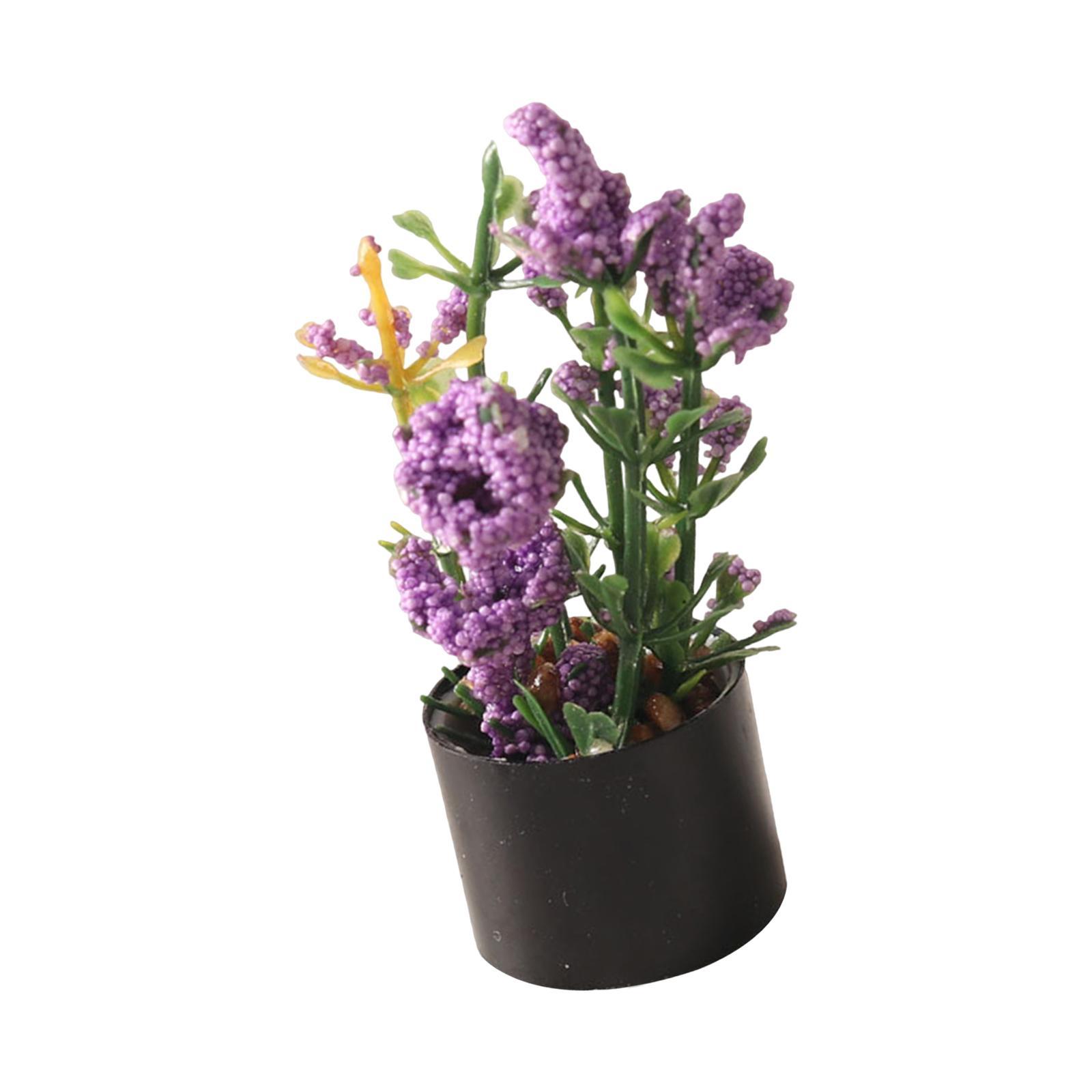 1/12 Miniature Potted Miniature Scene Model for Garden Bedroom Entrance Hall
