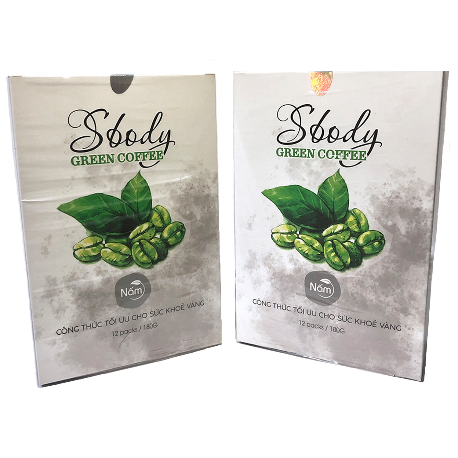 Nấm Hỗ trợ Giảm Cân Sbody Green Coffee - Giảm thèm ăn không gây hại cho Sức Khoẻ - Tinh chất Cafe Xanh giàu chất chống Oxy Hoá - Hộp 12 gói / 180G