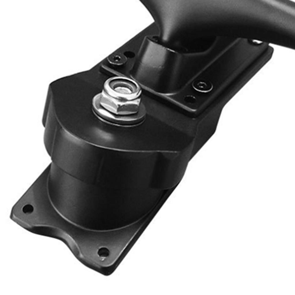 1 Pair Skateboard Trucks 6.25 inch Black/Silver Bushings Mounting Hardware for Longboard Decks Cruise
