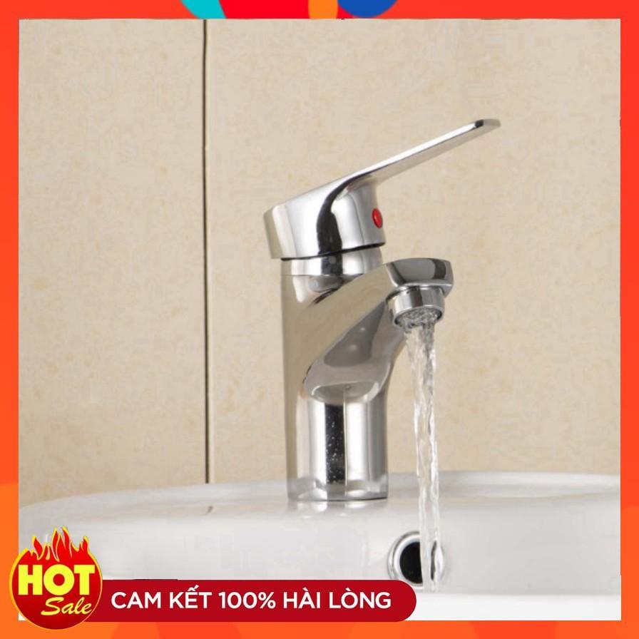 Vòi chậu rửa mặt lavabo nóng lạnh cao cấp SNL15 tặng đôi dây cấp inox