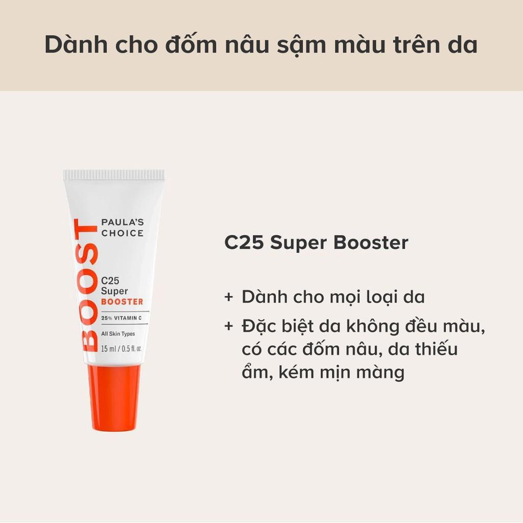 Tinh Chất Tăng Cường Làm Sáng Da Và Mờ Thâm Chứa 25% Vitamin C Paula's Choice C25 Super Booster 15ml (Mã 7850)