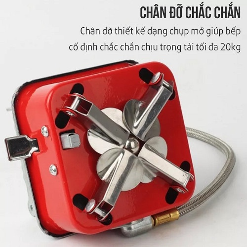 Bếp Gas Mini Du Lịch, Bếp Gas Cắm Trại Siêu Nhỏ Gọn Có Dây Nối Bình Gas An Toàn - Hàng Chính Hãng MINIIN