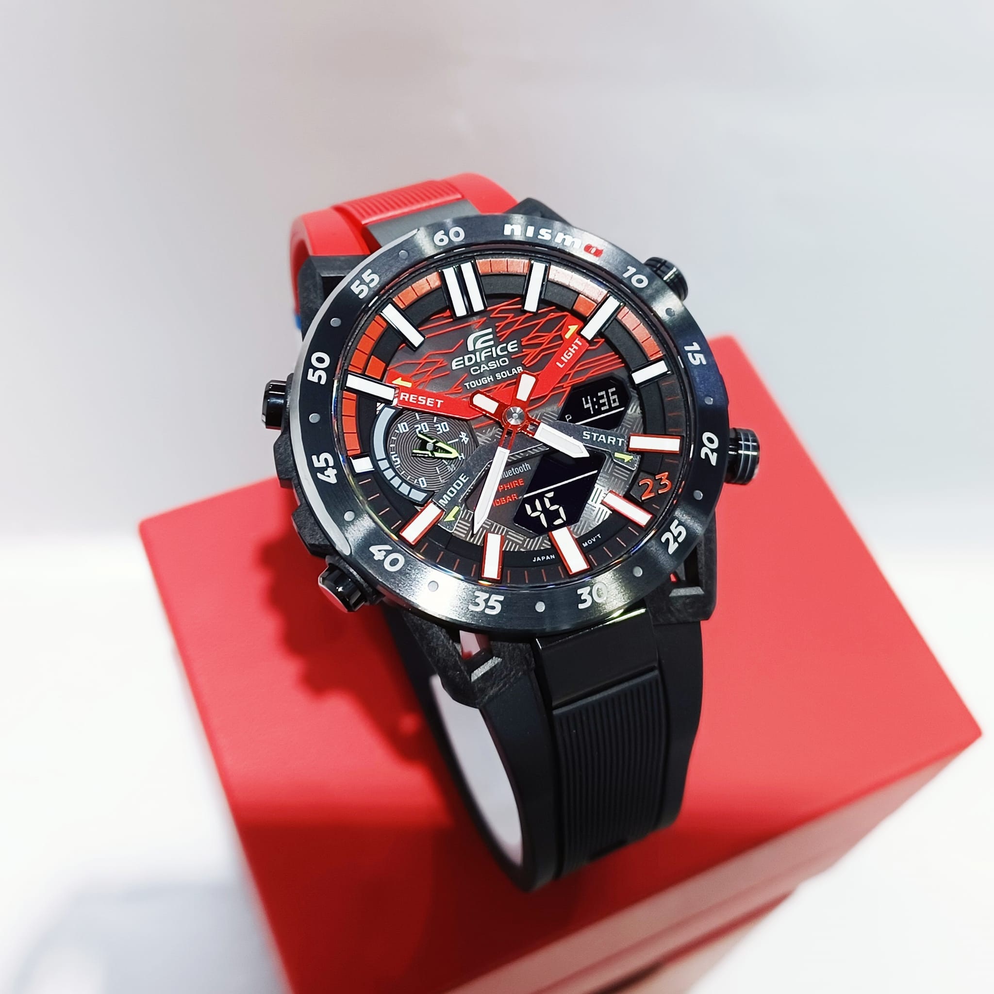 Đồng Hồ Nam Dây Nhựa Casio Edifice ECB-2000NIS-1ADR NISMO | Kính Sapphire | Bluetooth | Năng lượng mặt trời | ECB-2000NIS-1A Limited Edition