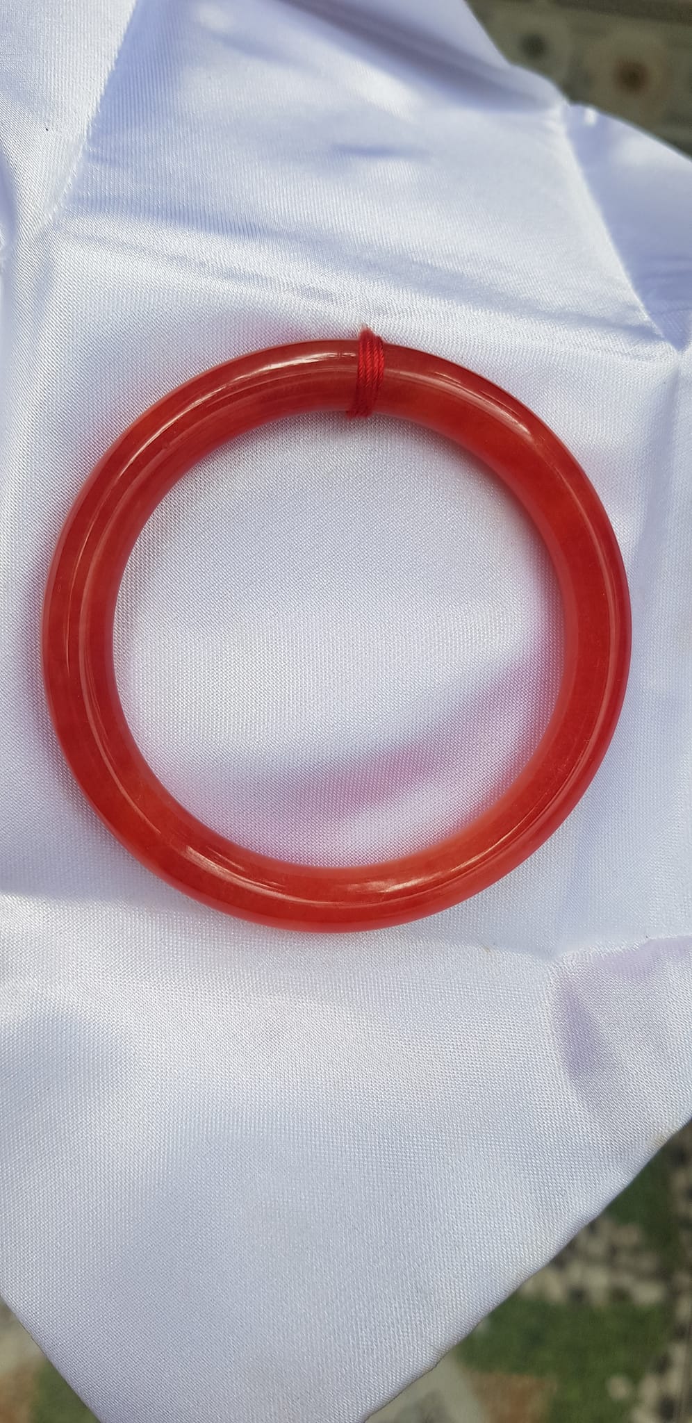 Vòng tay nữ đá Cẩm Thạch Đỏ Đẹp 53mm x cọng 7mm Nữ mệnh hỏa mệnh thổ 52kg - 58kg Hợp mệnh hợp công việc may mắn tốt đeo đẹp tay ạ