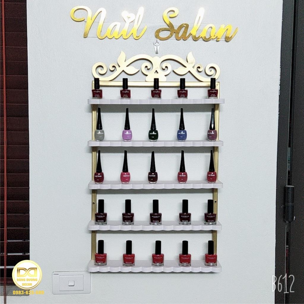 Kệ nail để sơn trang trí 5 tầng - vừa để sơn vừa trang trí shop nail