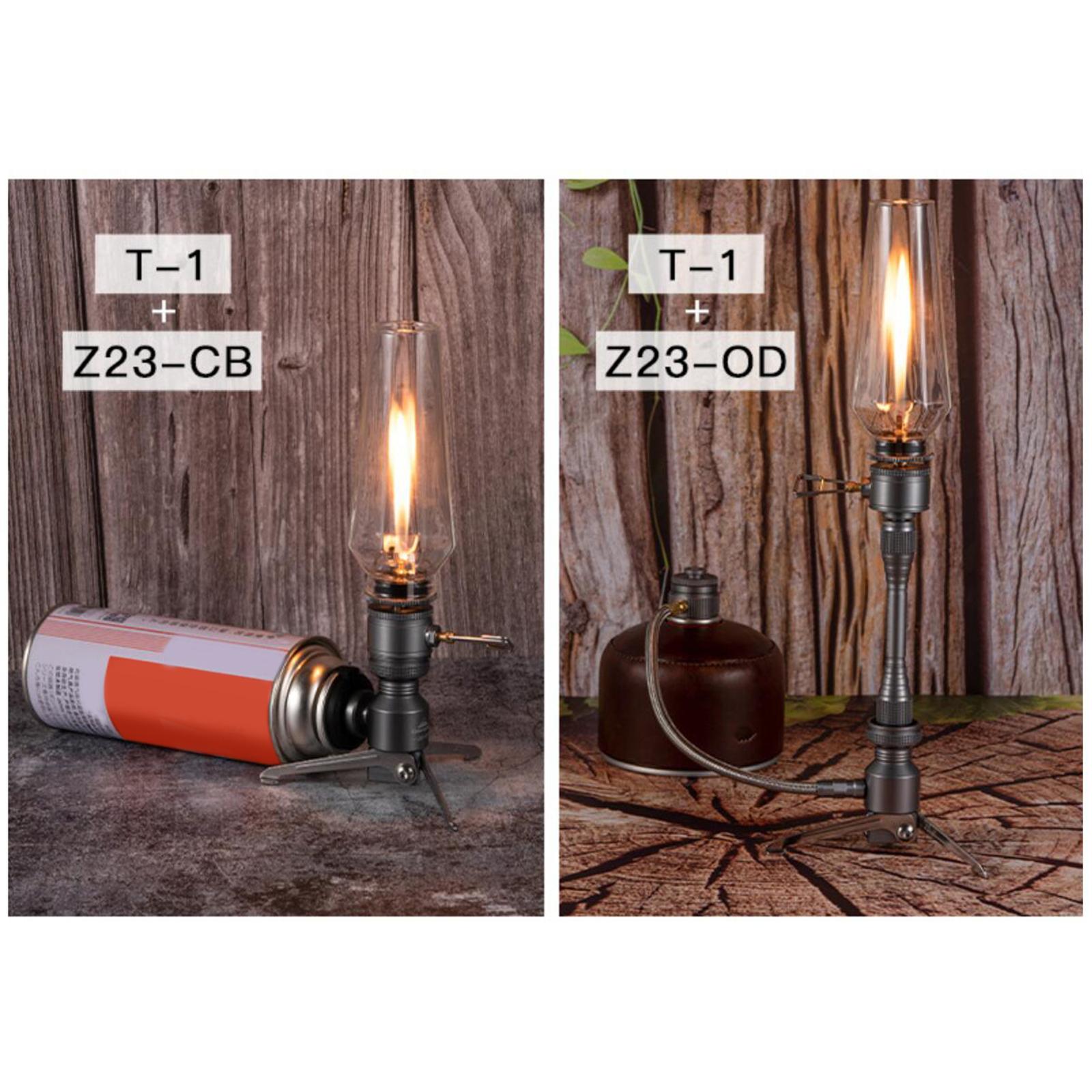 Outdoor Gas Lantern Lamp Tent Light Outdoor Use Picnic Hiking Glass Mantle
