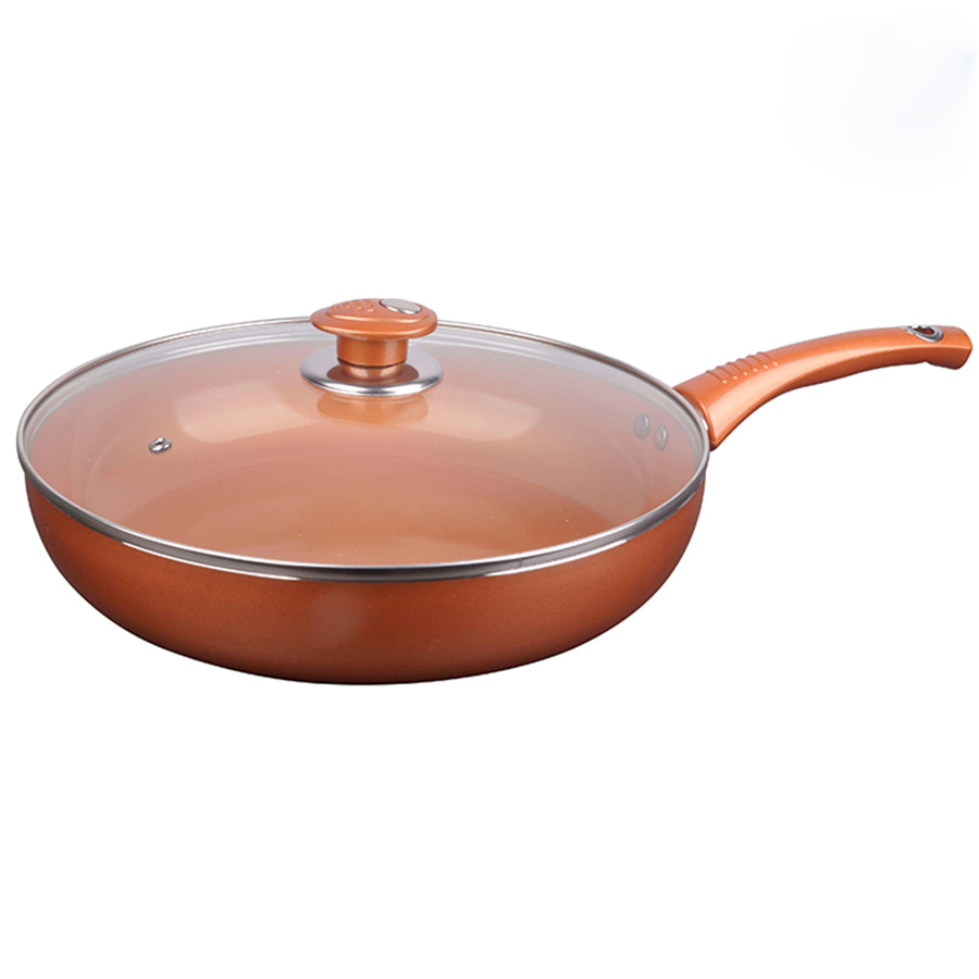 Chảo chống dính men gốm đáy từ phi 30cm LivingCook LC-TG