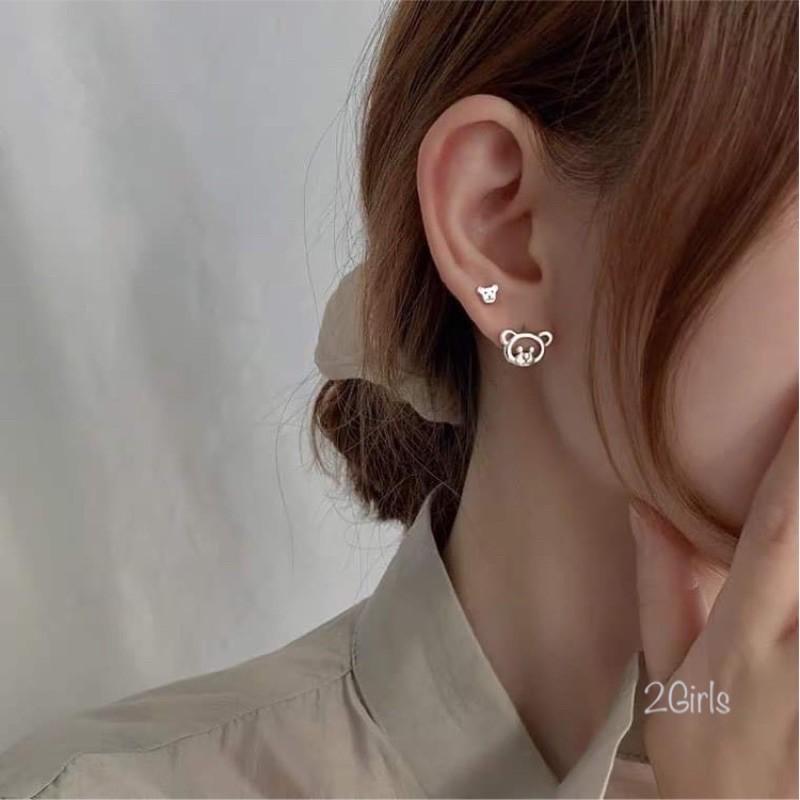 1 đoi bông tai Gấu, khuyên tai gấu nhiều mẫu
