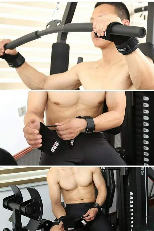 Găng Tay Tập GYM Lifting Grips Aolikes Pro Hở Mu Bàn Tay