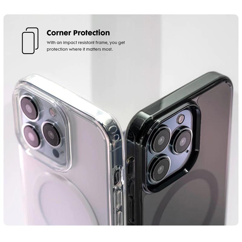 Ốp Lưng LAUT Crystal M lưng trong mờ không bám vân tay viền TPU dành cho iPhone 14 Series / 15 Plus - Hàng chính hãng