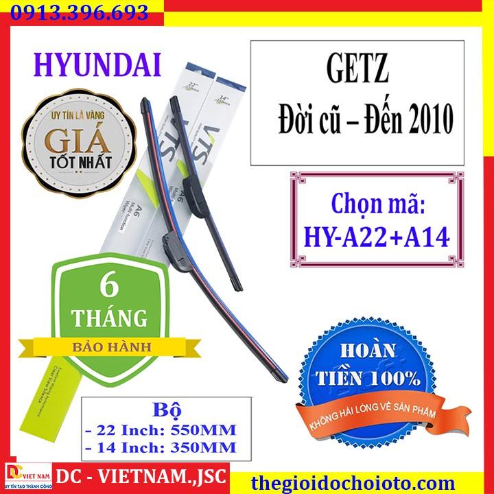 Bộ 2 thanh gạt nước mưa ô tô Hyundai Getz Đời trước - Đến 2010 (Và các dòng xe khác)