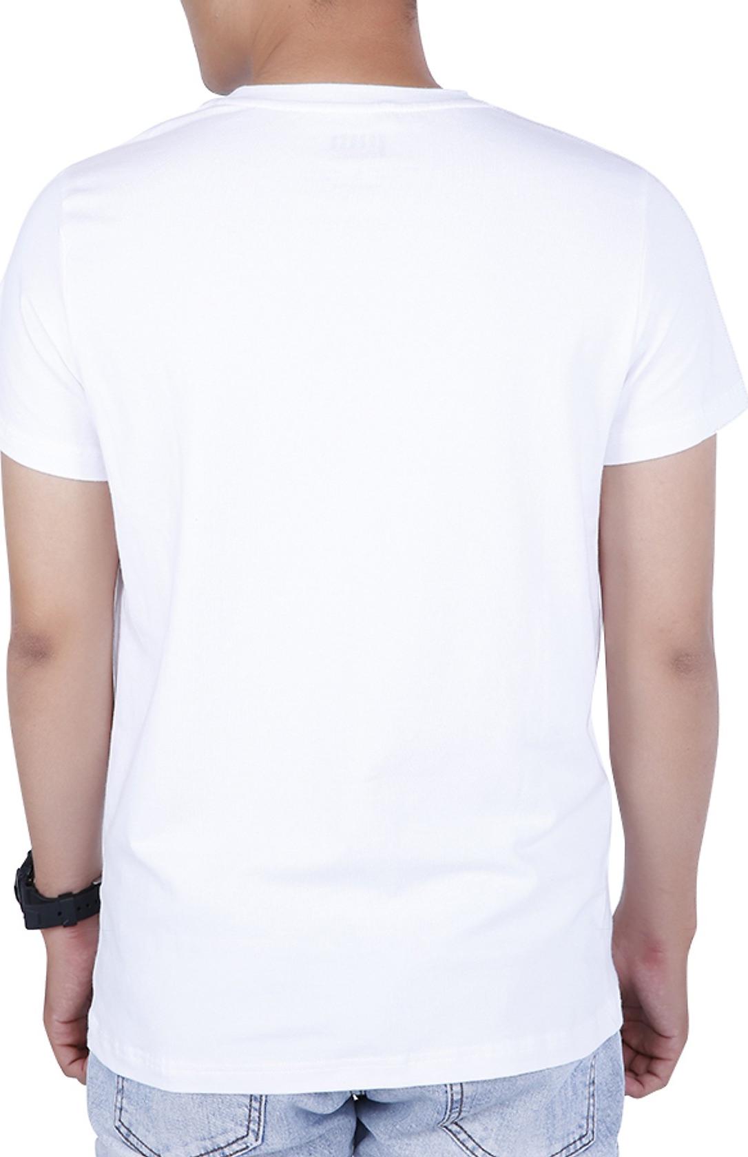 Áo thun trơn cổ tròn - Màu trắng - Unisex