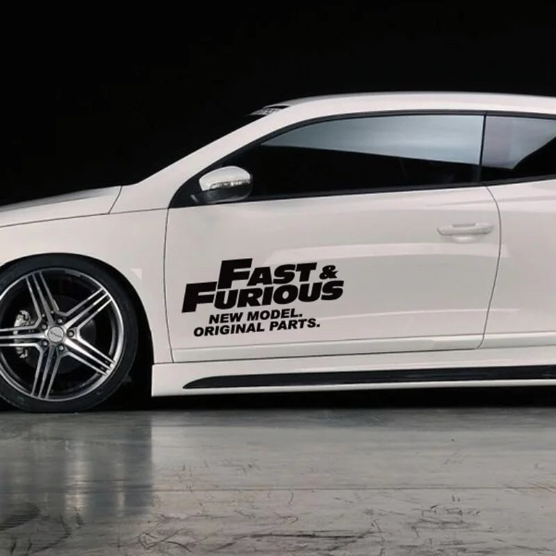 Bộ 2 Tem dán cửa xe Fast and Furious TC01