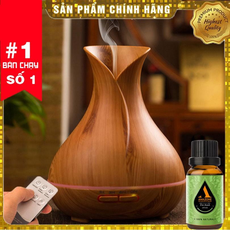 Máy xông tinh dầu phòng ngủ - Phun sương khuếch tán tinh dầu TULIP 500ML-