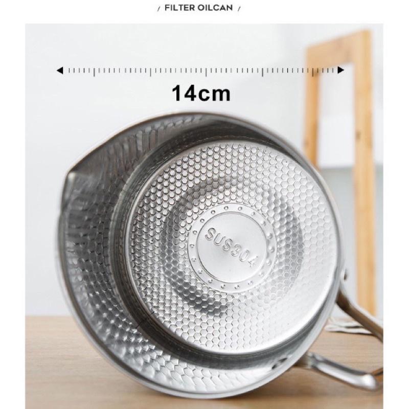 Ca Lọc Dầu Inox SUS 304 Cao Cấp Không Rỉ, Sáng Bóng