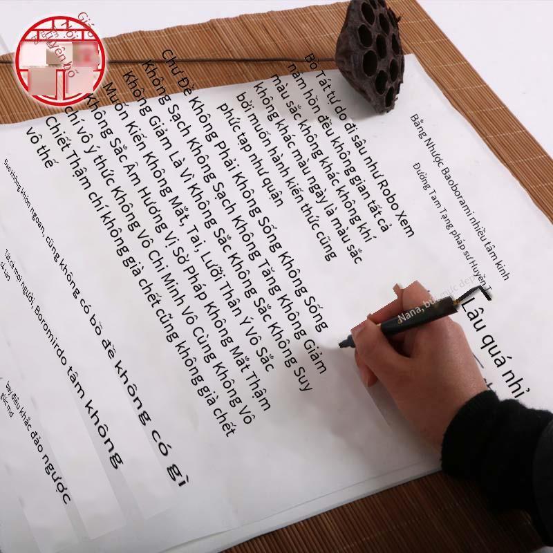 Đảm bảo chất lượng thực hành chép sách Lanting trình tự bút mềm chép sách dành cho người lớn bộ Tâm Kinh Xuân chép sách giấy Kinh Phật thư pháp bút mềm và cứng chép sách