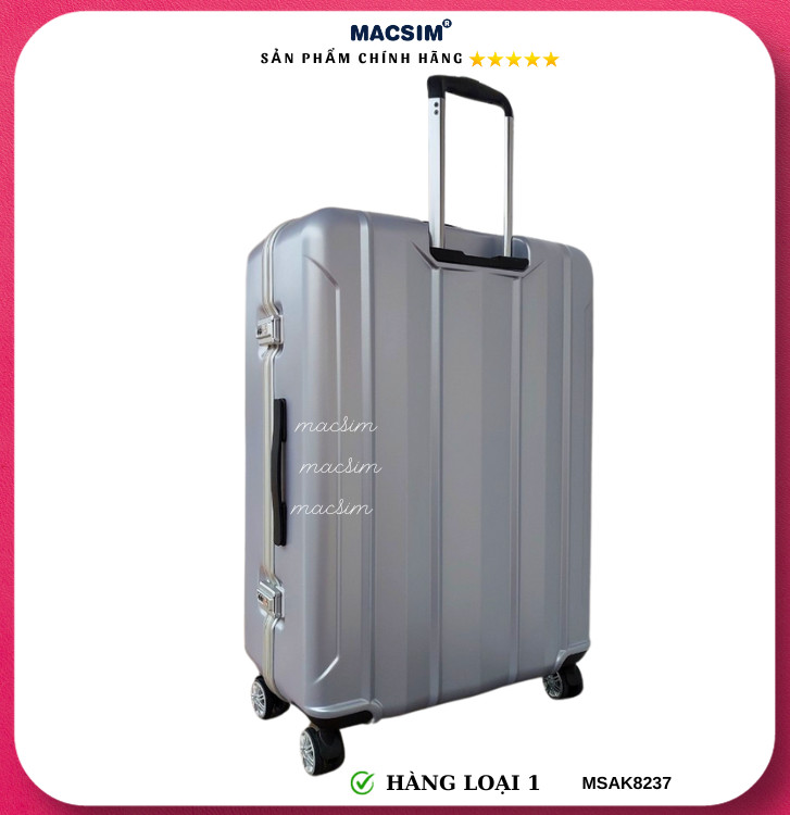 Vali cao cấp Macsim Aksen hàng loại 1 MSAK8237 cỡ 20inch ( màu bạc )