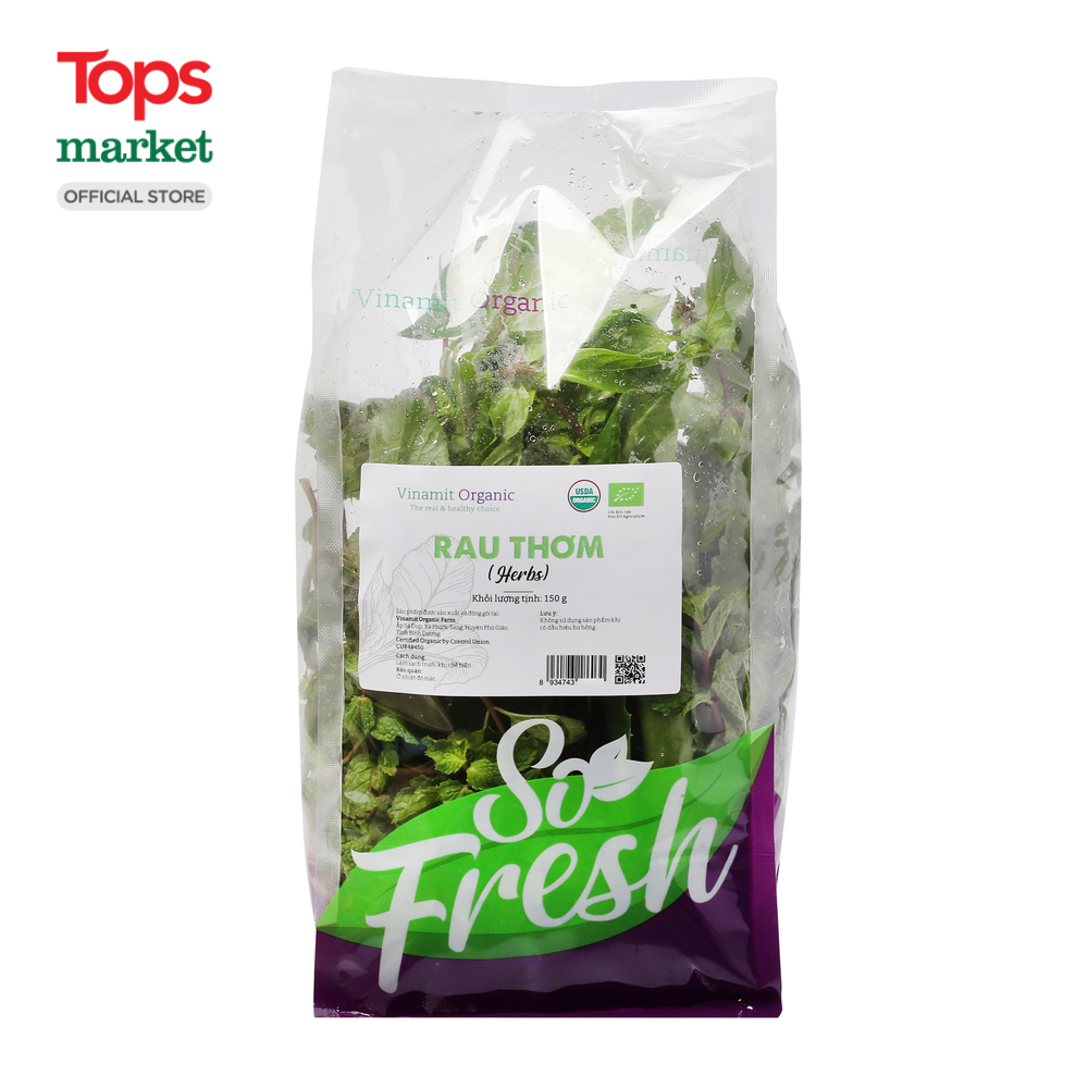 Rau Thơm Hữu Cơ Vinamit Organic 150G
