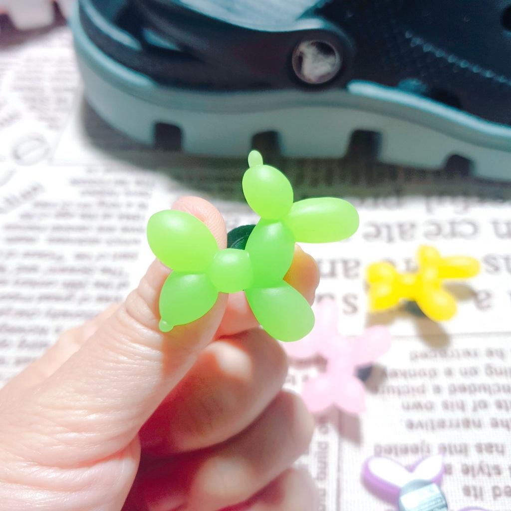 Sticker dán dép bít đầu / nút gắn hkdesign mẫu 3D loại cứng hình bong bóng nhiều màu đáng yêu