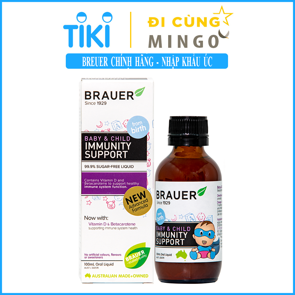 Brauer Hỗ trợ Tăng cường Hệ miễn dịch dạng siro - Nhập khẩu Úc