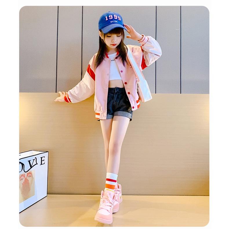 AK67 Size120-170 Áo khoác bomber bé gái.đẹp y hình Thời trang trẻ Em hàng quảng châu