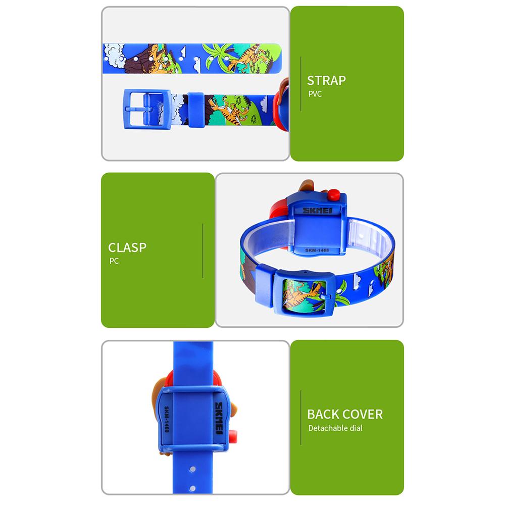 Đồng hồ đeo tay kỹ thuật số Phong cách hoạt hình Khủng long SKMEI 1468 Quà tặng cho trẻ em