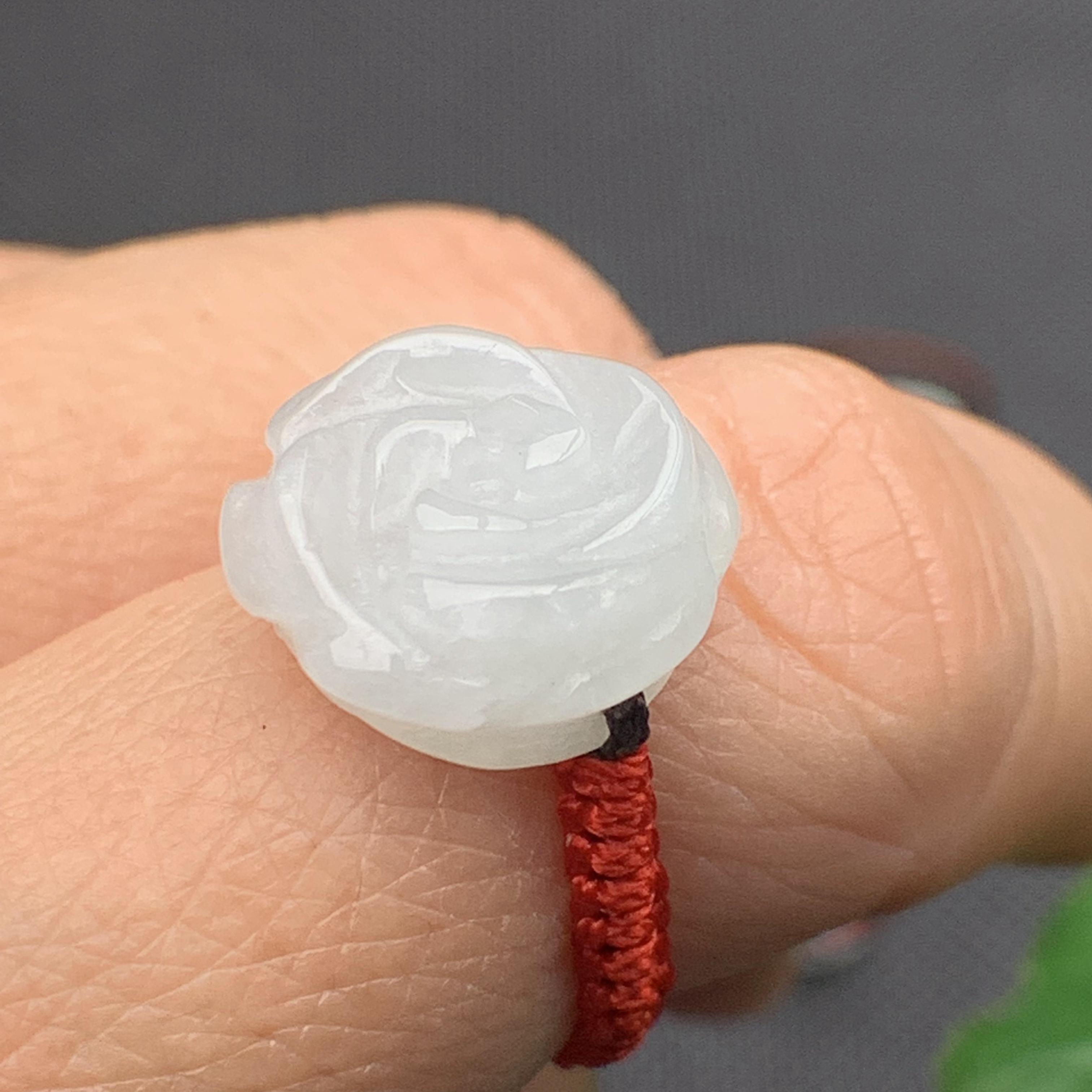 Nhẫn hoa ngọc phỉ thúy tự nhiên Jadeite A