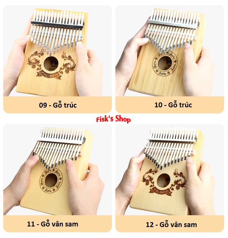 Đàn Kalimba 17 mẫu đàn