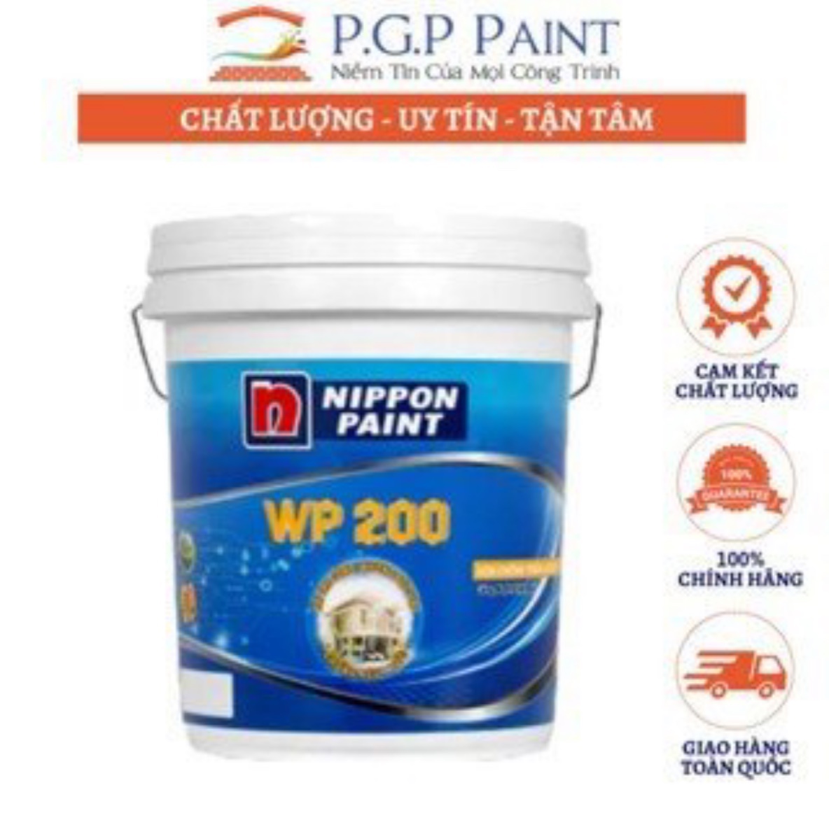 Sơn Chống Thấm WP 200-201 (Xám nhạt), WP 200-202 (Xám đậm), WP 200-203 (Vàng kem)