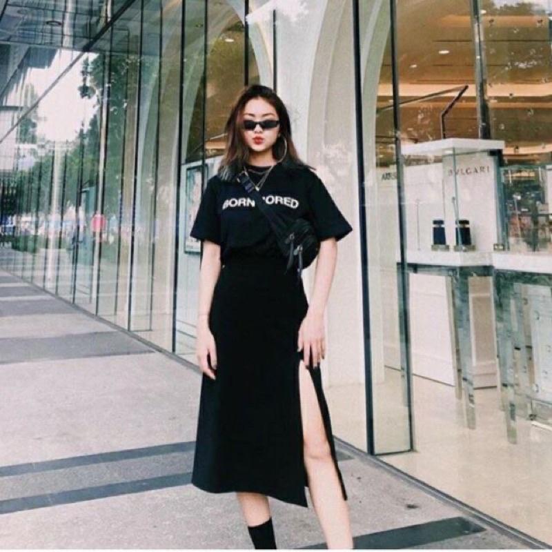 Chân váy dài - chân váy xẻ tà nữ tính