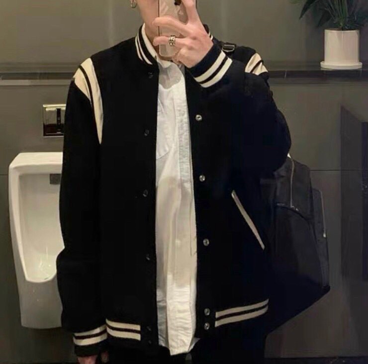Áo khoác bomber Teddy , varsity jacket Sơn Tùng form rộng , áo bóng chày oversize nam nữ chất liệu nỉ lót dù 2 lớp - Gin store