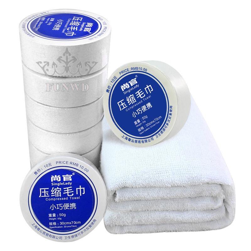 Khăn tắm lau mặt nén bằng cotton dùng 1 lần hoặc tái sử dụng được cho du lịch khách sạn