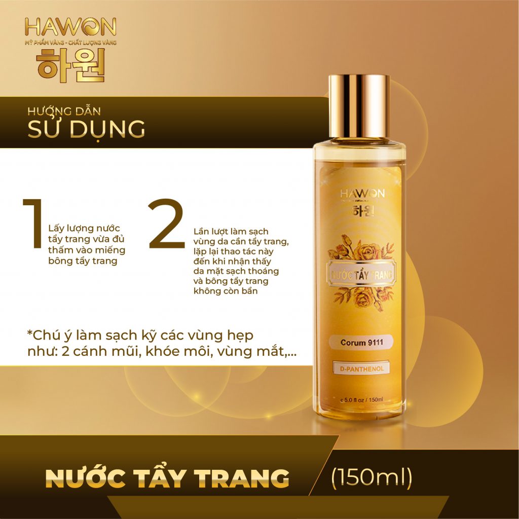 Nước làm sạch và tẩy trang cho cho mọi loại da HAWON - 150ml