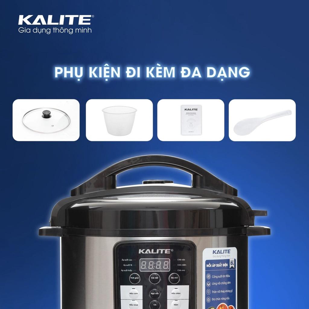 Nồi áp suất điện Kalite KPC5841 phủ chống dính 11 chế độ nấu nướng Hàng Chính Hãng