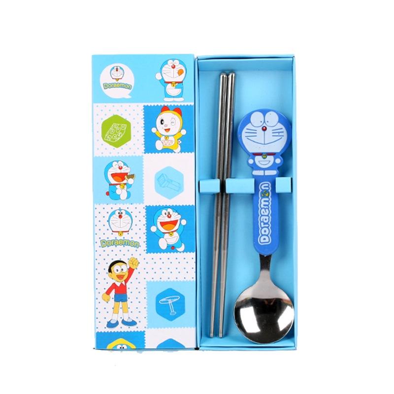 Bộ Thìa Dĩa Dễ Thương Inox Cho Bé