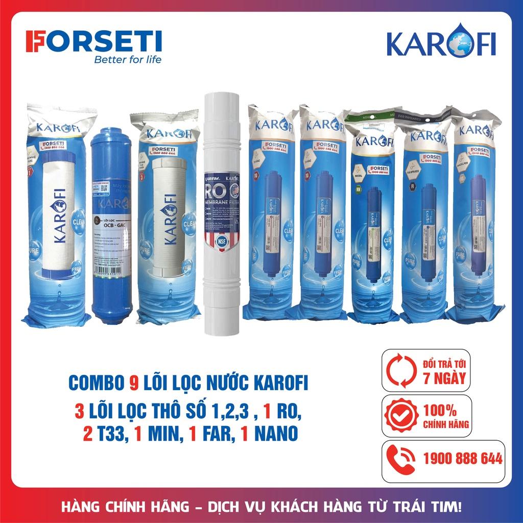 Combo 9 lõi lọc nước Karofi hàng chính hãng dùng cho máy lọc nước Karofi B930