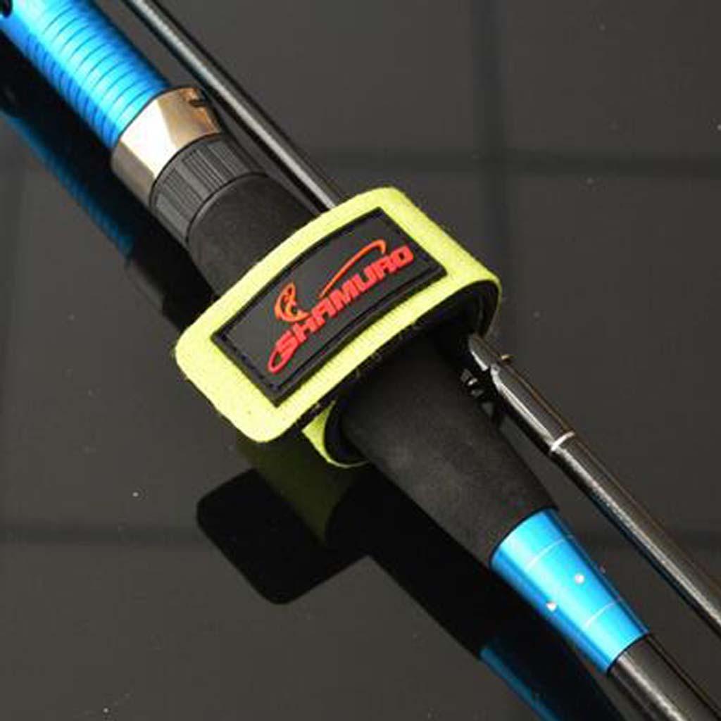 2pcs Fishing Rod Tie Suspenders Tackle Strap Belt Wrapping Band Pack Pole Holder Blue Green Red