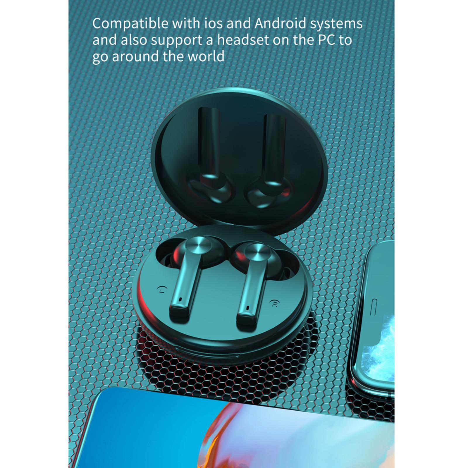 Wireless Earbuds Stereo Sound Headphones in Ear LED Digital Display Compatible with IOS/Android for Sport Running Workout Gaming
