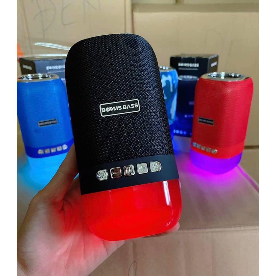Loa Bluetooth Boombass L22, tích hợp đèn led 7 màu có sạc pin 1200mAH + khe cắm thẻ nhớ