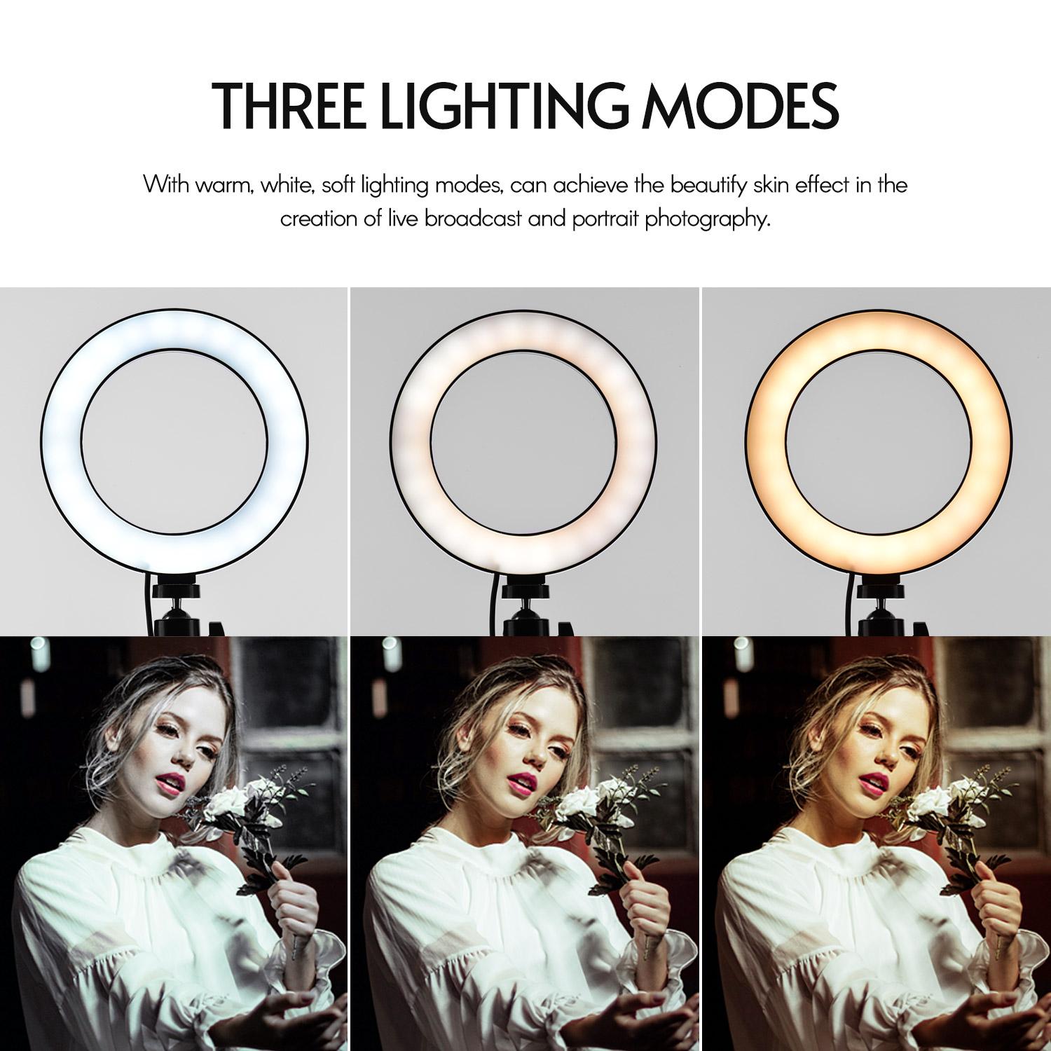 Đèn livestream 16cm 3000K-6500K Điều khiển từ xa