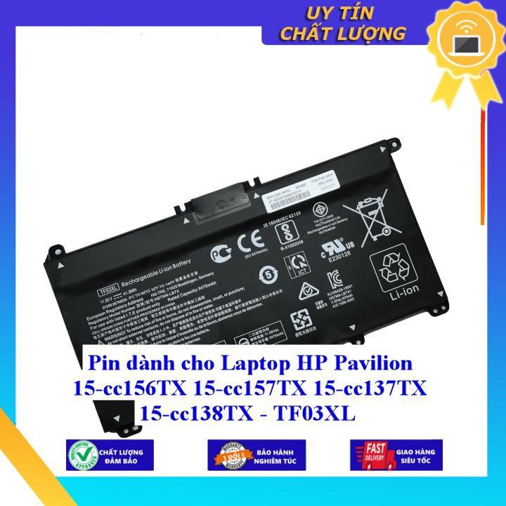 Pin dùng cho Laptop HP Pavilion 15-cc156TX 15-cc157TX 15-cc137TX 15-cc138TX - TF03XL - Hàng Nhập Khẩu New Seal