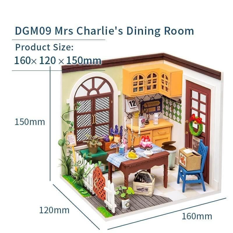 Đồ Chơi Lắp Ráp Bằng Gỗ 3D Mô Hình Nhà Tí Hon Hiện Đại Mrs Charlie’s Dining Room