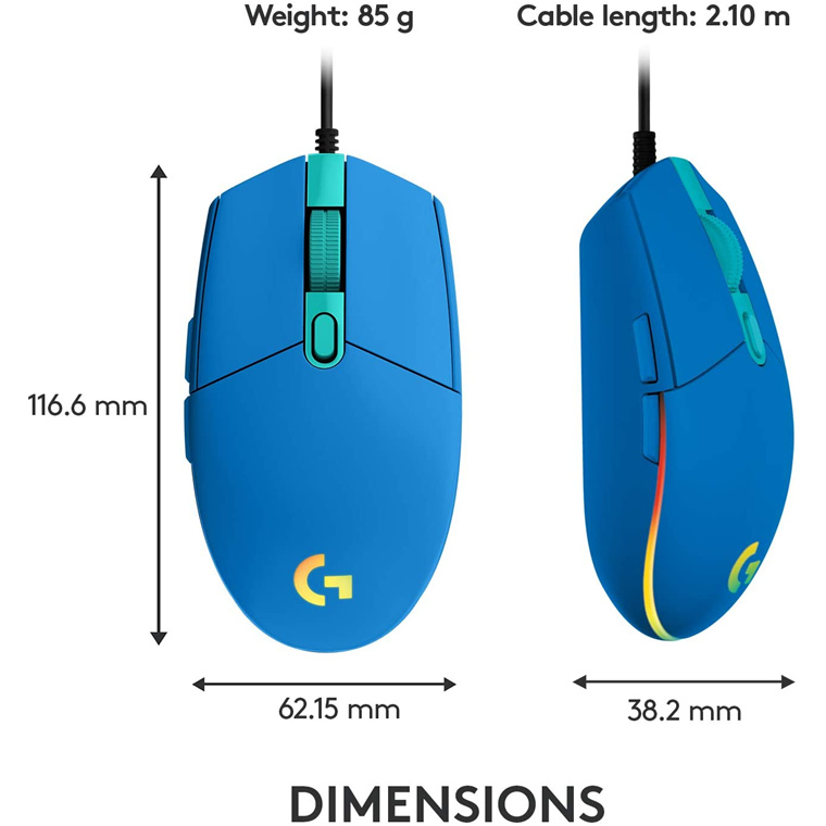 Chuột Gaming Logitech G203 Lightsync RGB - Hàng chính hãng