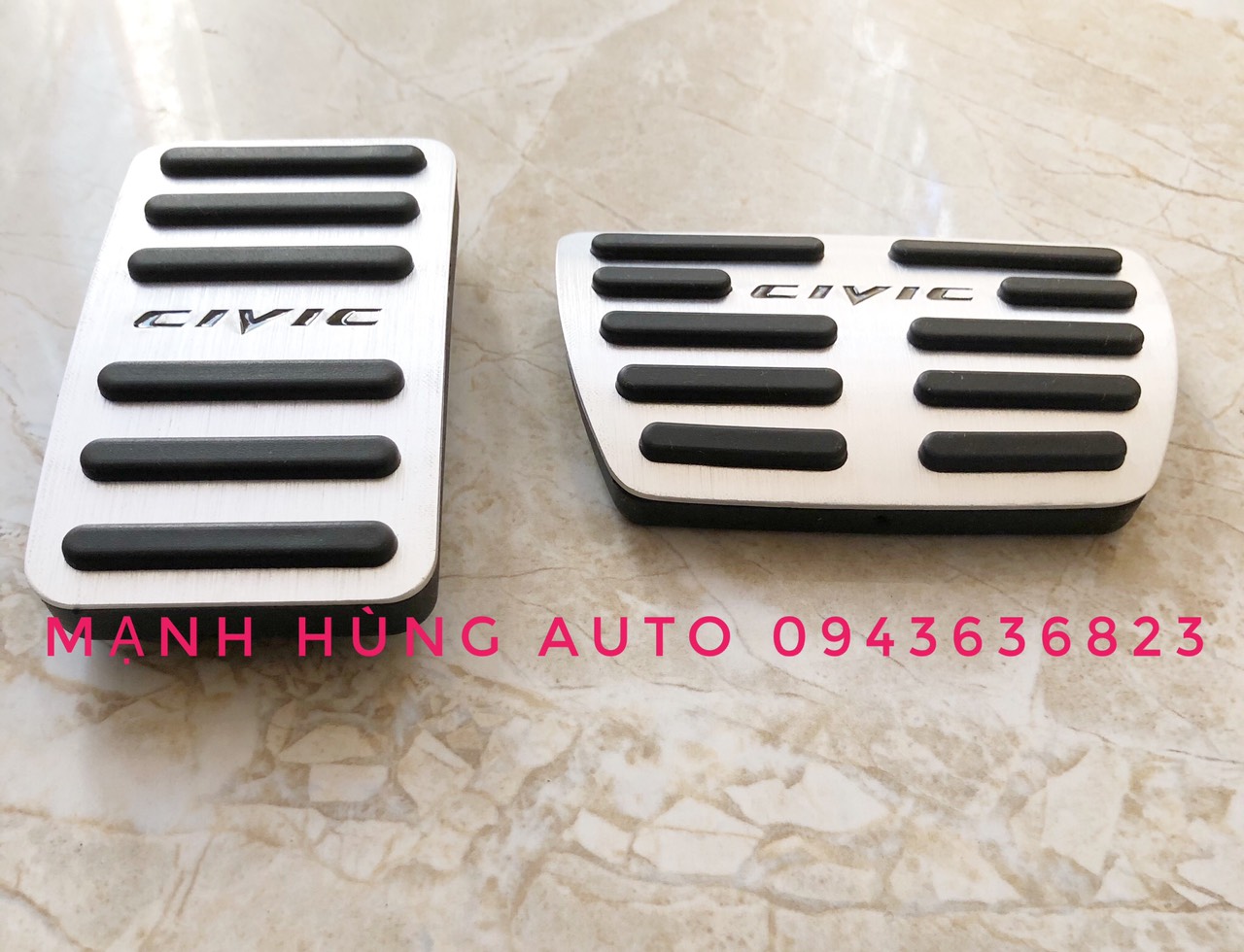 Bộ ốp bọc chân ga, chân phanh cho xe Honda Civic 2016-2021