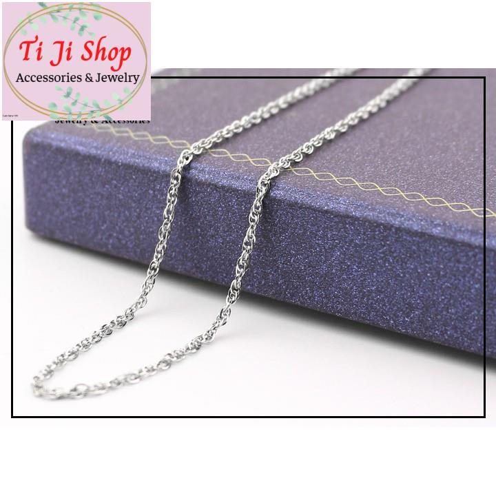 DÂY CHUYỀN NỮ INOX KHOEN LỒNG XOẮN ĐẸP D - , không đen