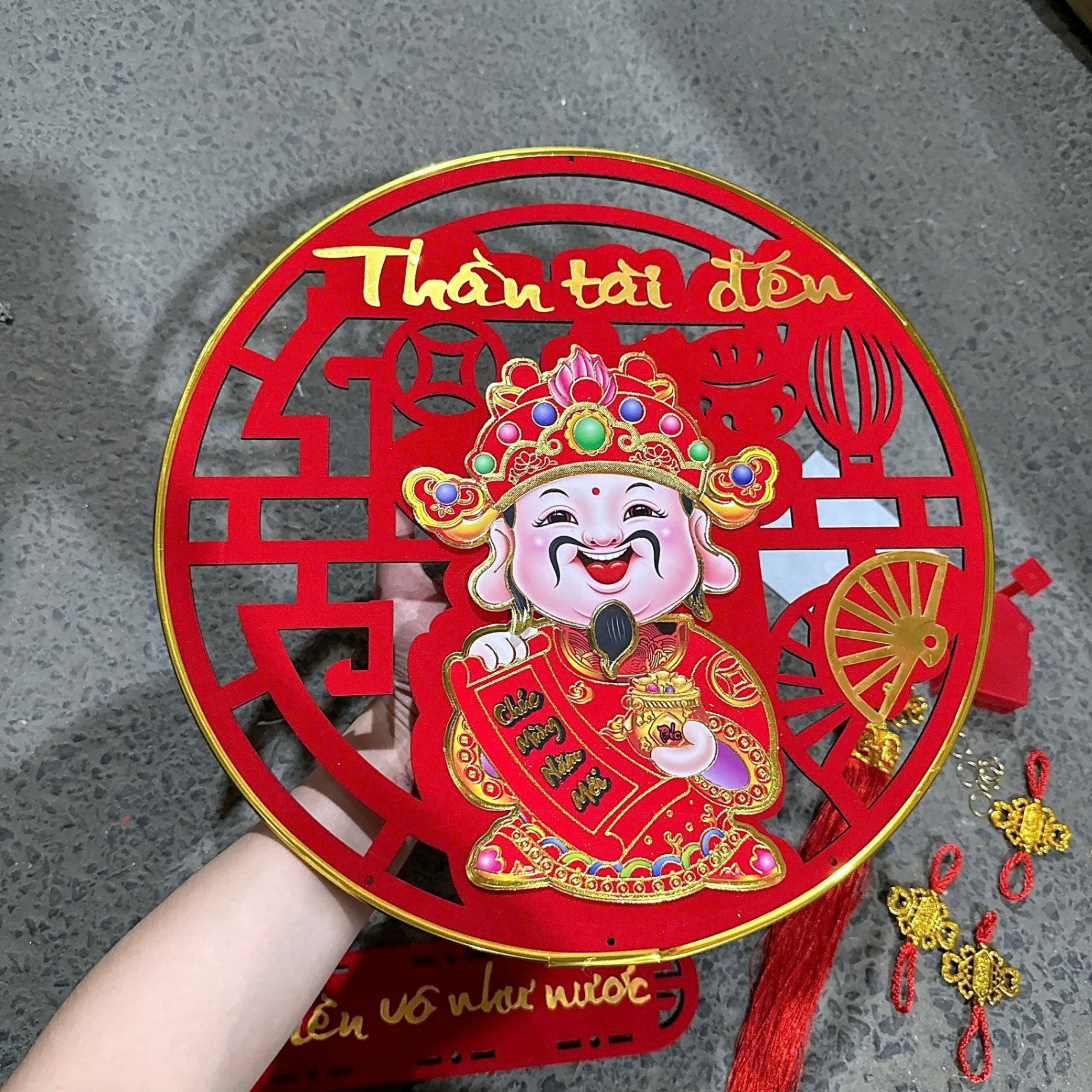 Dây Treo Thần Tài Lắc Lư Tiền Vô Như Nước Trang Trí Tết