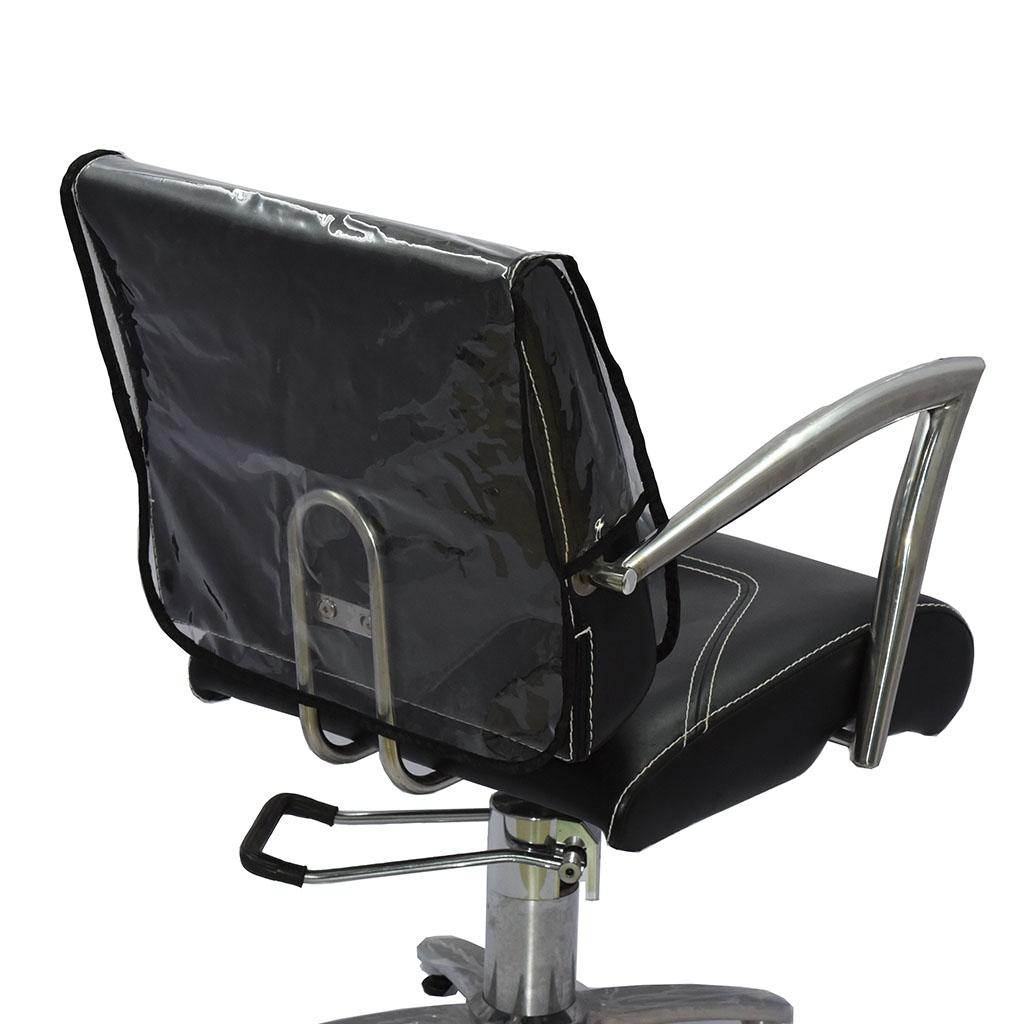 2pcs Chair Back Covers Hair Salon Spa PVC Vinyl Cover Protective Clear