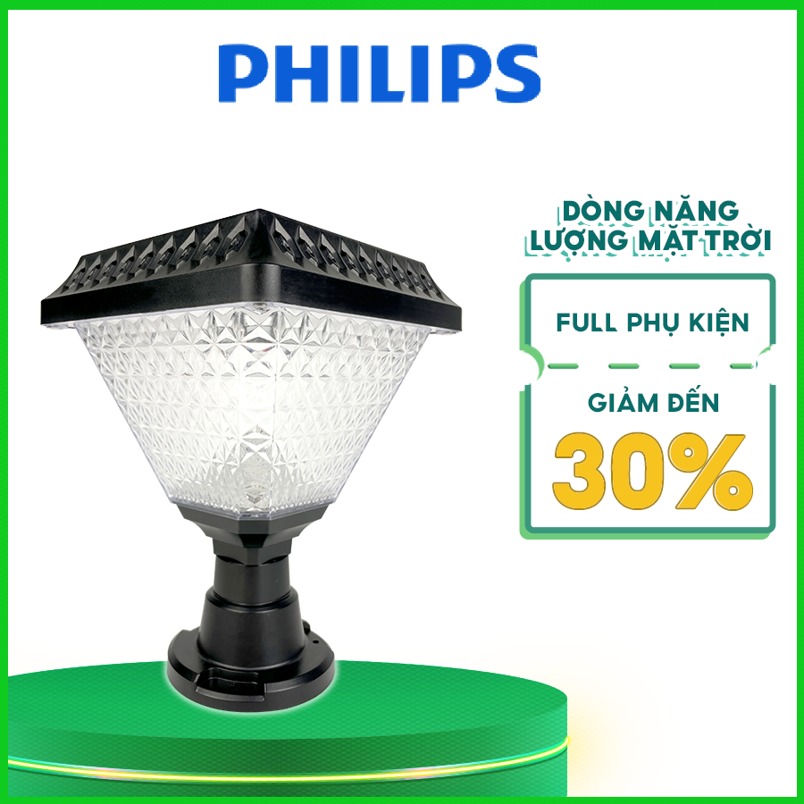 Đèn cổng Philips Deco solar gate top BGC050 LED3/730 Gate Top