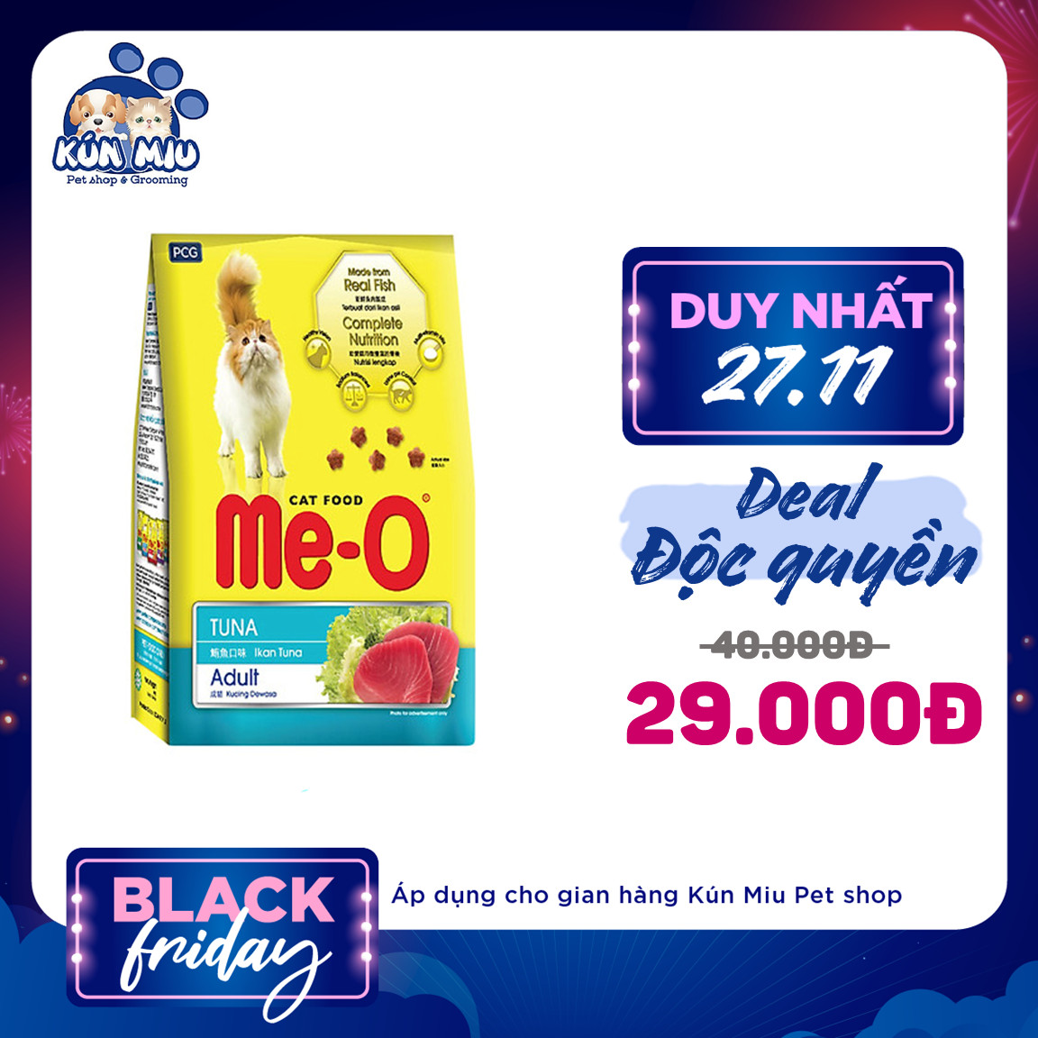 Thức ăn mèo ME-O 350g