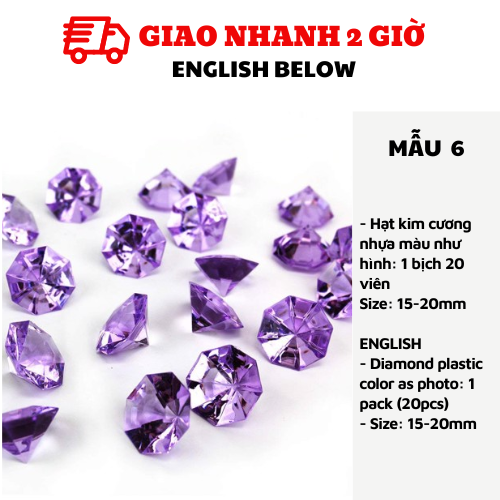 Kim cương trang trí bằng nhựa- Plastic Diamond ctdt50